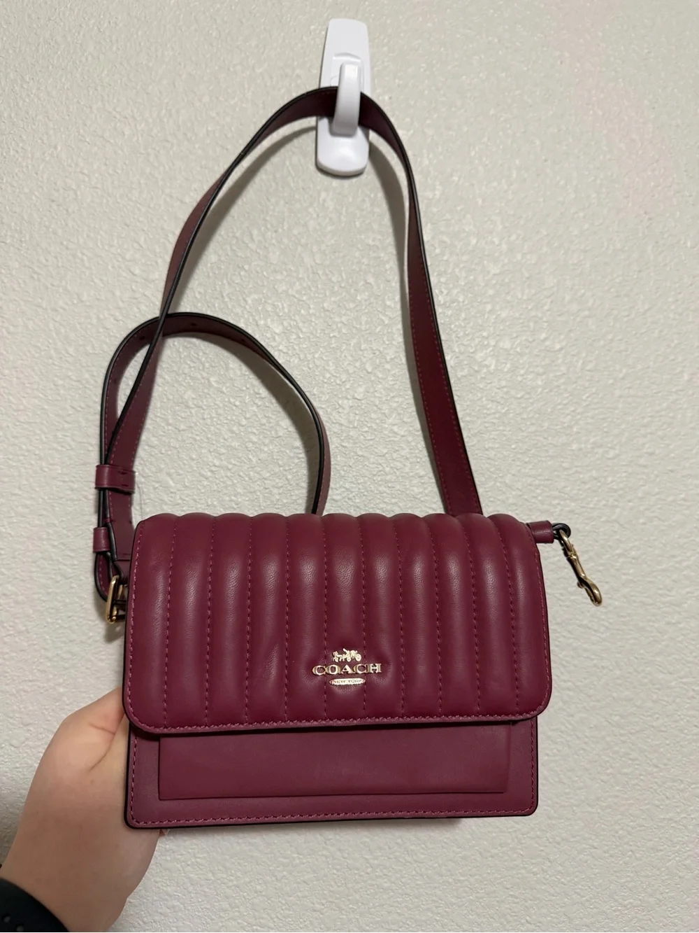 Coach Foldover Belt Bag with Linear Quilting with Matching Wallet NWT